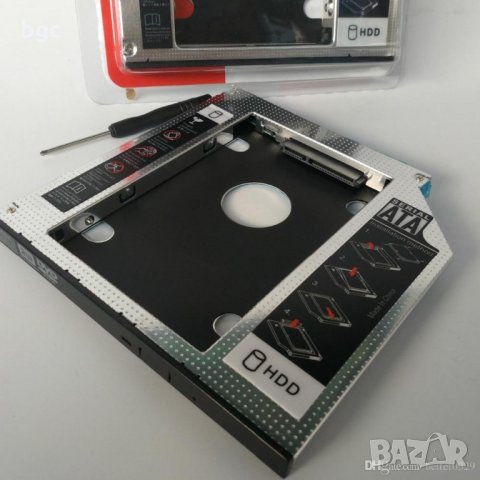 Адаптер за Втори Диск HDD SSD за Лаптоп 9.5мм или 12.7мм SATA ODD-HDD Адаптер КЕДИ Втори, снимка 9 - Части за лаптопи - 26818237