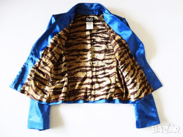 DOLCE & GABBANA D&G Italy Electric Blue Дамско Сако IT 30/ 44, снимка 8 - Сака - 29042175
