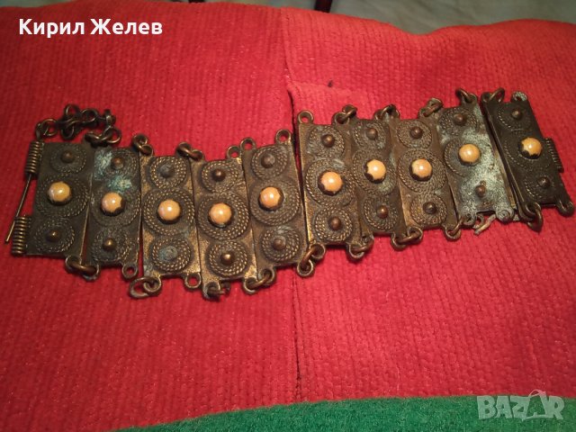 СТАРА БРОНЗОВА ВЪЗРОЖДЕНСКА ГРИВНА с КАМЪНИ 14206