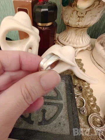 Масивен сребърен лот обеци сбх и пръстен на fossil, снимка 7 - Бижутерийни комплекти - 51422042