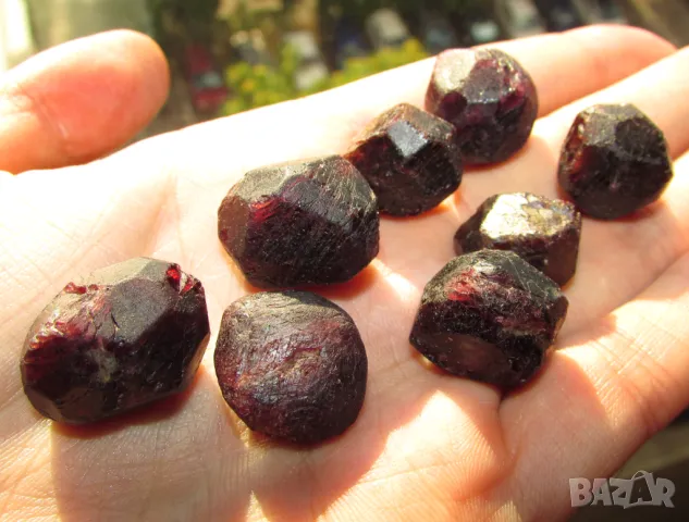 17.8mm гривна от гранат 152гр. подходяща за подарък, йога, рейки, медитация, снимка 6 - Гривни - 49119719