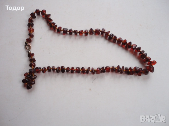 Страхотно колие гердан балтийски кехлибар 3, снимка 5 - Колиета, медальони, синджири - 52838904