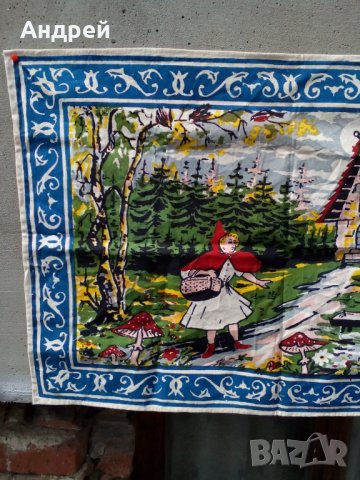 Стар ковьор Червената Шапчица,покривка за стена, снимка 2 - Антикварни и старинни предмети - 26309342