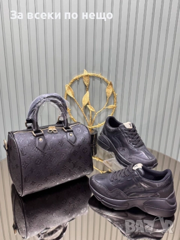 Louis Vuitton Комплект Дамски Маратонки и Дамска Чанта - Налични Различни Цветове И Модели Код SK407, снимка 2 - Маратонки - 52870907