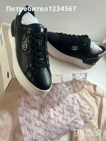 НОВИ маратонки LIU JO от естествена кожа с цирконии, снимка 5 - Маратонки - 51437858