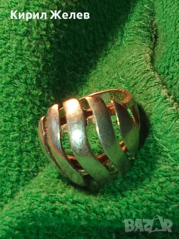 СТИЛЕН АЖУРЕН ВИНТИДЖ АРТ СРЕБЪРЕН ПРЪСТЕН СРЕБРО 925 РЪЧНА БИЖУТЕРСКА ИЗРАБОТКА 40757, снимка 12 - Пръстени - 46232527