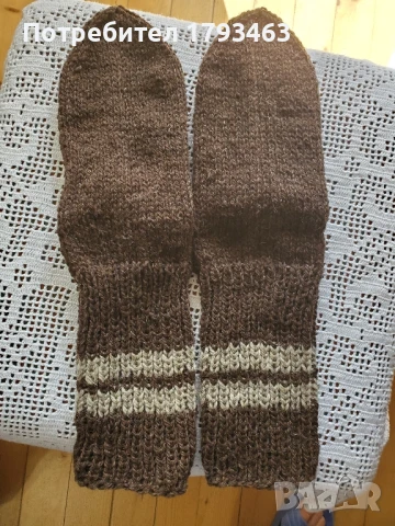 Ръчно плетени мъжки чорапи от вълна' размер 43