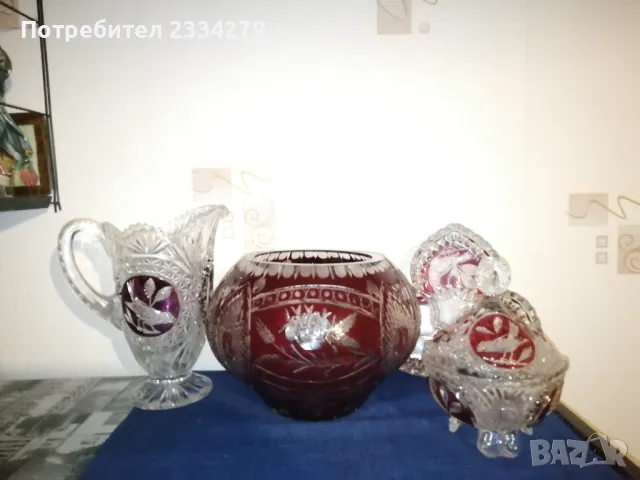 Стар немски блейкристал,,ХОФБАУЕР, колекция на Бъдс Рубин" Германия. 1985год. , снимка 2 - Антикварни и старинни предмети - 48454635