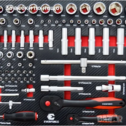 Куфар с инструменти 238 части Everforce, снимка 3 - Куфари с инструменти - 50366902