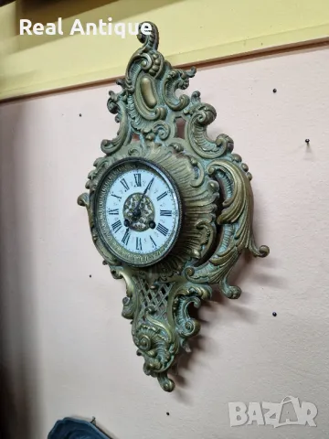 Рядък антикварен колекционерски френски бронзов стенен часовник Japy Freres 1870 г , снимка 4 - Антикварни и старинни предмети - 50257464
