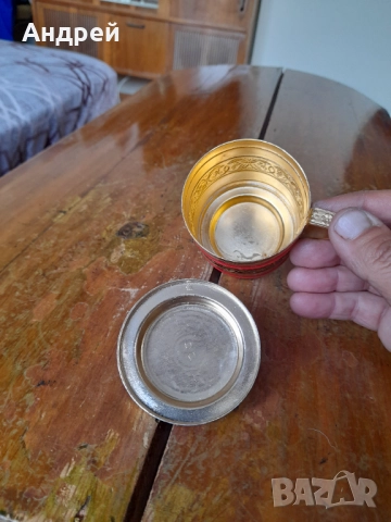 Стара Руска Сувенирна метална чаша, снимка 4 - Други ценни предмети - 51634689
