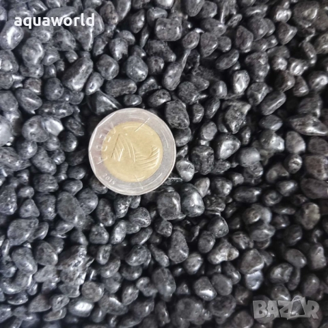 "ПРОМОЦИЯ" Грунд черен полиран 4 - 6мм, снимка 2 - Оборудване за аквариуми - 51591227
