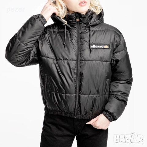 ELLESSE Оригинално Дамско Късо Пухено Яке Грейка с Качулка L-XL, снимка 2 - Якета - 51944829