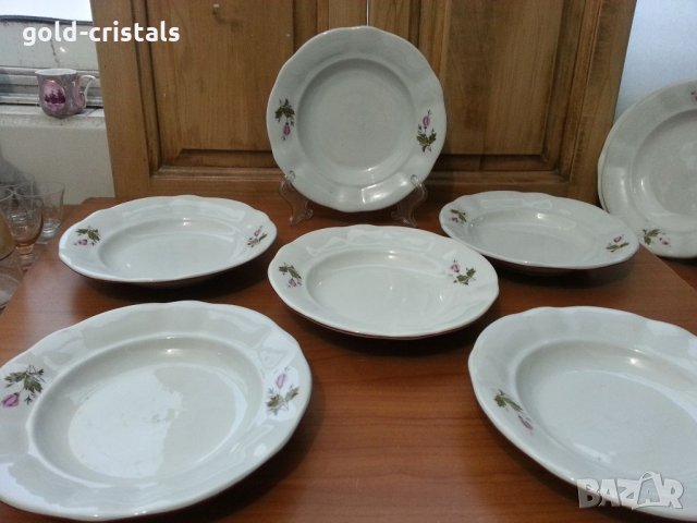 Стар български порцелан чинии, снимка 2 - Антикварни и старинни предмети - 33413917