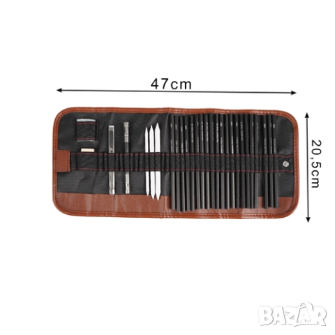Комплект графитни моливи за рисуване / Faber castell моливи за графика, снимка 12 - Ученически пособия, канцеларски материали - 52863796