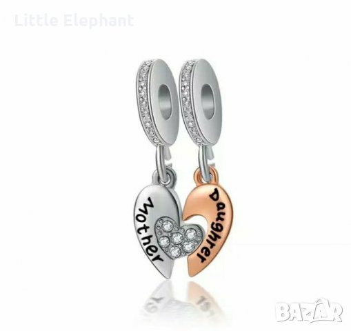 Висящ елемент сърца"Mother and Daughter", снимка 1