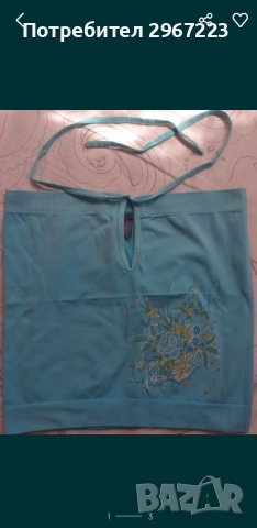 Дамско светло синьо бюстие, снимка 1