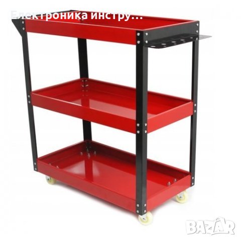 Количка за инструменти с 3 рафта и поставка за отвертки, снимка 5 - Отвертки - 43153033