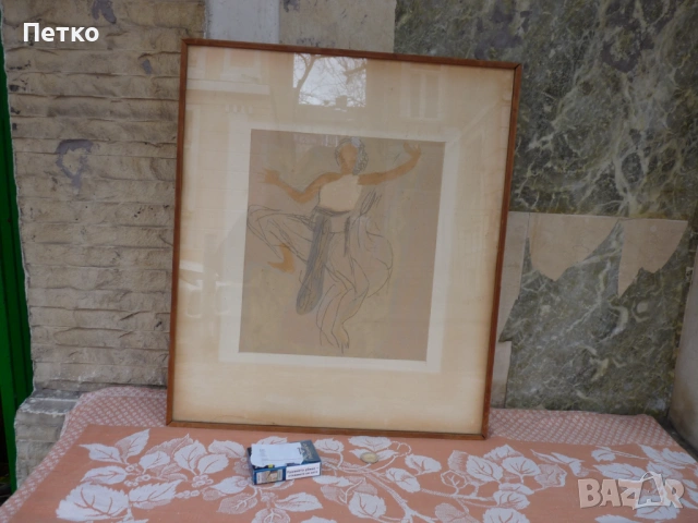 Стара картина 56 / 48 см, снимка 5 - Антикварни и старинни предмети - 53397543