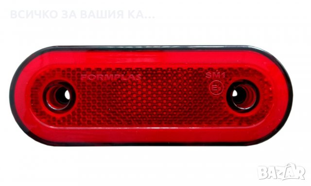 Овал ЛЕД LED неон габарит с 20 диода ЧЕРВЕН 12-24 волта , снимка 3 - Аксесоари и консумативи - 35294283