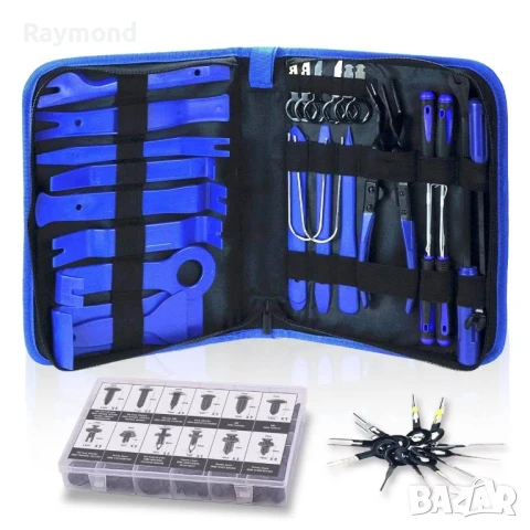 Инструменти за Демонтаж на Тапицерия – KraftWorld 200 части – с Щипки и Клещи, снимка 2 - Куфари с инструменти - 51072054