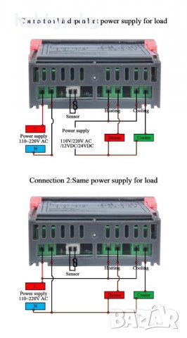 Цифров контролер за температура  с 1 сензор, термостат, терморегулатор 220V, снимка 8 - Друга електроника - 36464668