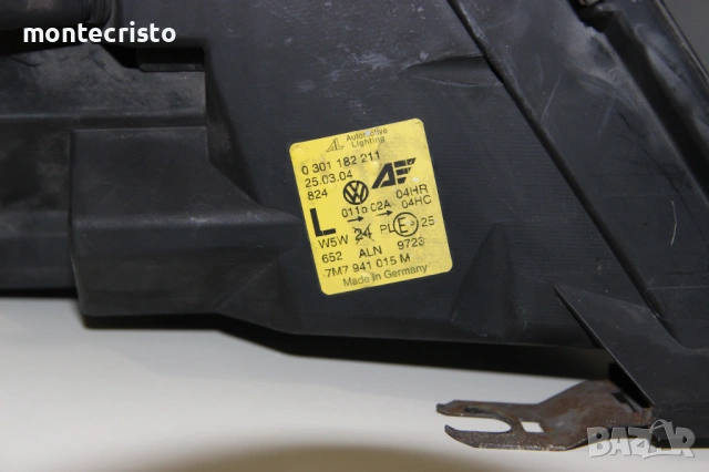 Ляв фар VW Sharan (2000-2010г.) с черен обръч 7M7941015M / 0301182211 / 0 301 182 211, снимка 9 - Части - 53097890