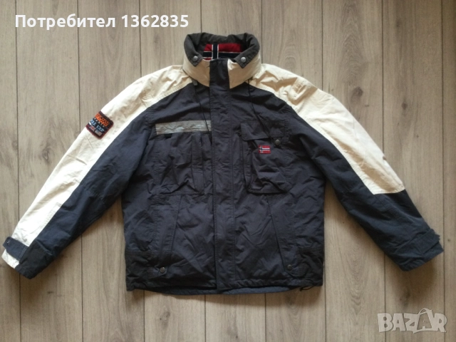 оригинално сиво зимно ски / сноуборд яке NAPAPIJRI размер XL от Италия