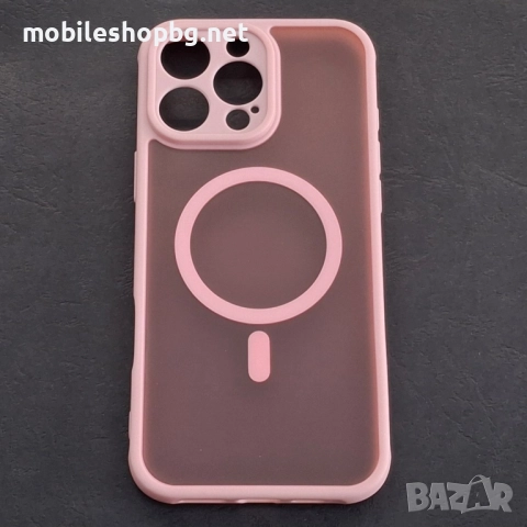 iPhone 16 Pro Max кейс MagSafe матов розов , снимка 2 - Калъфи, кейсове - 52116225