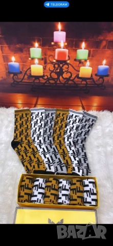 чорапи в кутия fendi calvin klein louis vuitton , снимка 2 - Дамски чорапи - 51442117