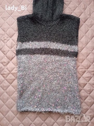 💜Поло без ръкави С размер ръчно плетиво 🌺, снимка 1 - Блузи с дълъг ръкав и пуловери - 43800344