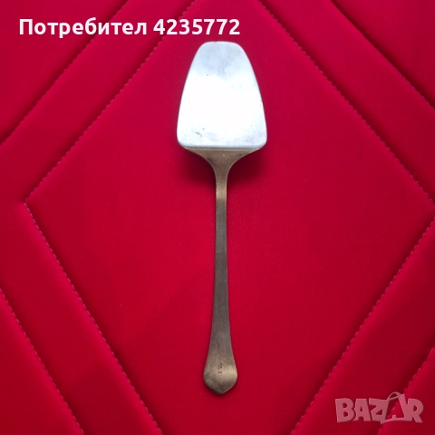 Комплект винтидж посребрени лъжици от мелхиор. Произход СССР. Подарък към комплека посребрена лопат., снимка 4 - Други ценни предмети - 52881185