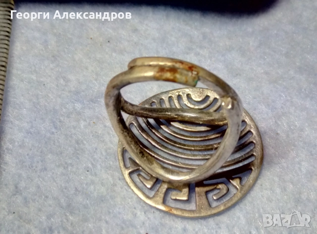 Регулируем Версаче СРЕБЪРЕН Пръстен СРЕБРО 925 Майсторска ажурна ръчна бутикова изработка, снимка 5 - Пръстени - 52338672