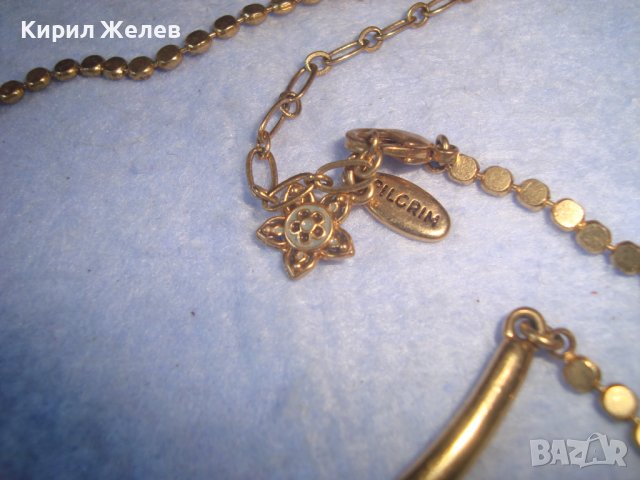 РАЗКОШНА ПОЗЛАТЕНА ДИЗАЙНЕРСКА БУТИКОВА МАРКОВА СКЪПОЦЕННА ОГЪРЛИЦА АРТ ДЕКО СТИЛ КОЛИЕ 27966, снимка 11 - Колиета, медальони, синджири - 37065305