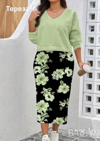 🆕Рокля с блуза / XXL, снимка 2 - Комплекти - 49179722