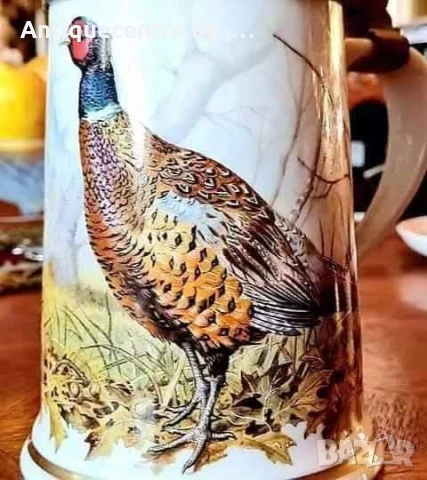 Лимитирана серия на Franklin Porcelain от 1981 г., „The Game Bird Stein“, , снимка 2 - Декорация за дома - 50940797
