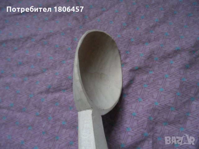 Голяма дървена лъжица, снимка 3 - Антикварни и старинни предмети - 27105874