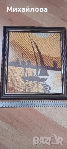 Гоблен "Лодки", снимка 6 - Гоблени - 52009999
