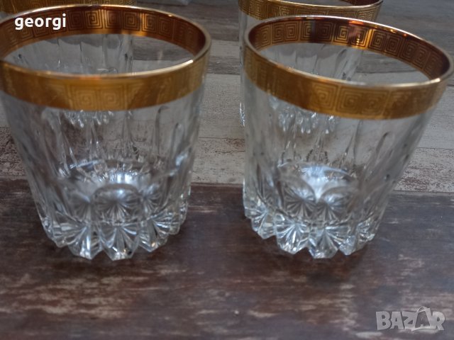 четири чаши за уиски Ritz с позлата , снимка 2 - Чаши - 42958063