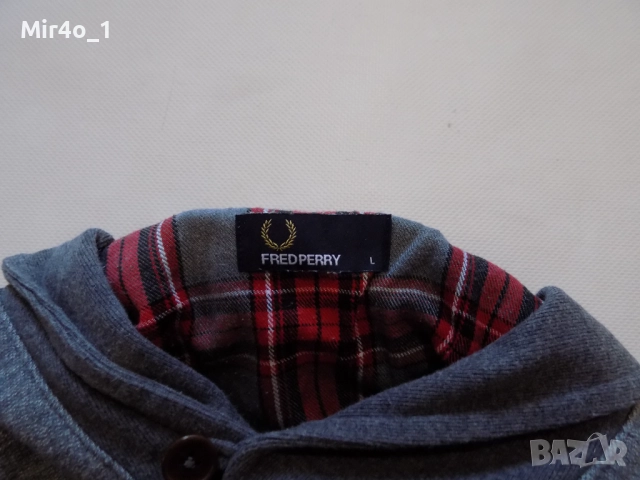 блуза fred perry фанела суичър худи горнище суичър яке елек мъжка оригинална футболна L, снимка 4 - Спортни дрехи, екипи - 52654999