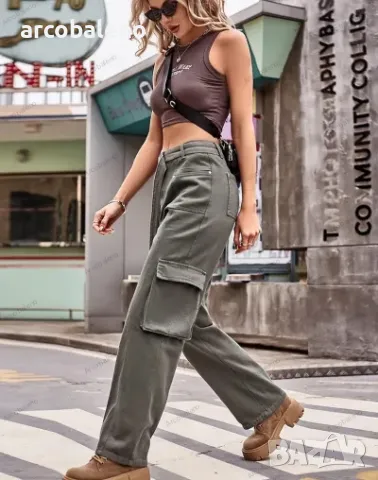 Дамски американски хип-хоп дънкови ежедневни панталони, 3цвята , снимка 5 - Дънки - 48395934