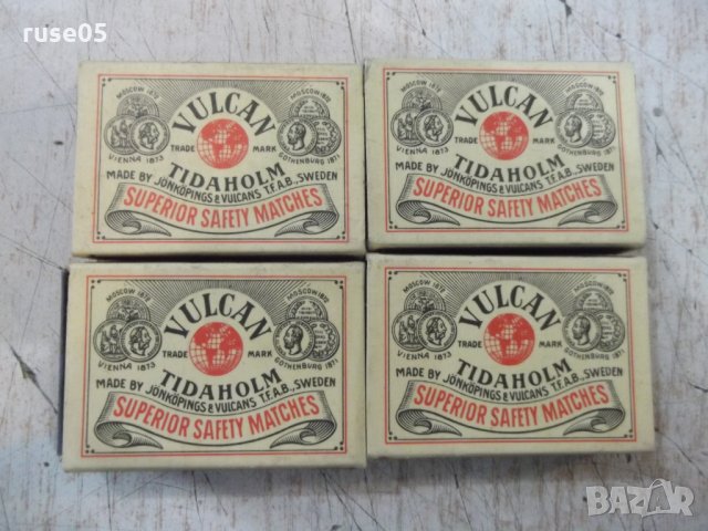 Лот от 4 бр. кибрита "VULCAN", снимка 2 - Други ценни предмети - 28126700