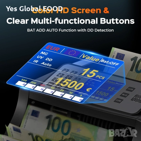 Bonvoisin машина за броене на банкноти с UV/MG/IR/DD защита, снимка 3 - Други машини и части - 51878885