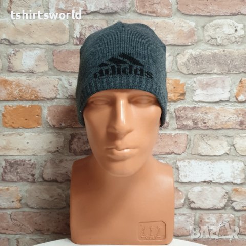 Нова зимна шапка на марката ADIDAS (Адидас) в сив цвят, снимка 5 - Шапки - 43374898