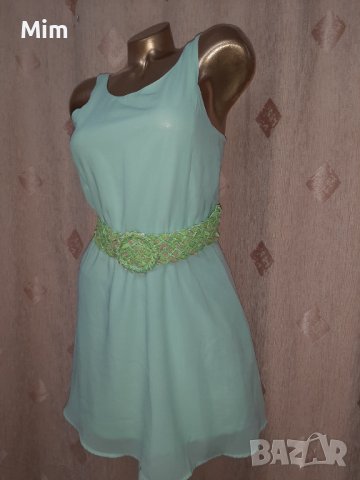 Н&М 34  Светло зелена рокля , снимка 8 - Рокли - 40815019