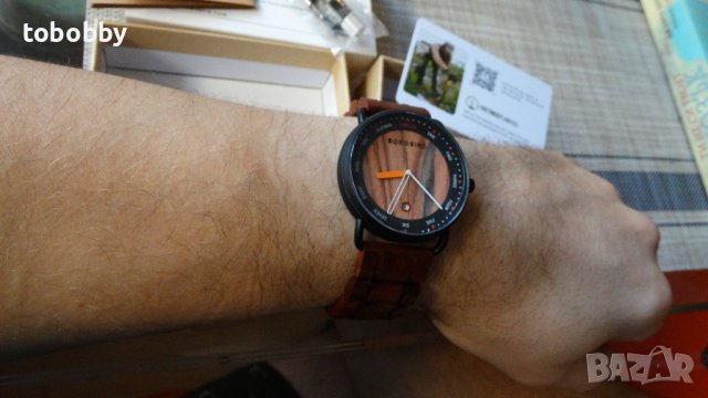 Дървен кварцов часовник Бобо бърд, Bobo Bird, снимка 8 - Мъжки - 43667224