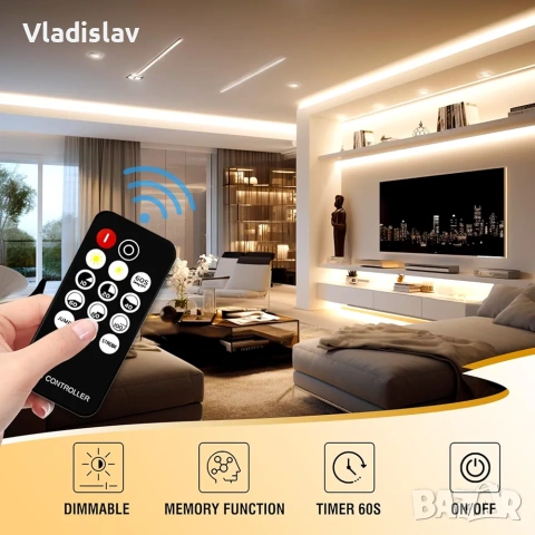 LED лента COB 2700K 5M, снимка 2 - Лед осветление - 53452756