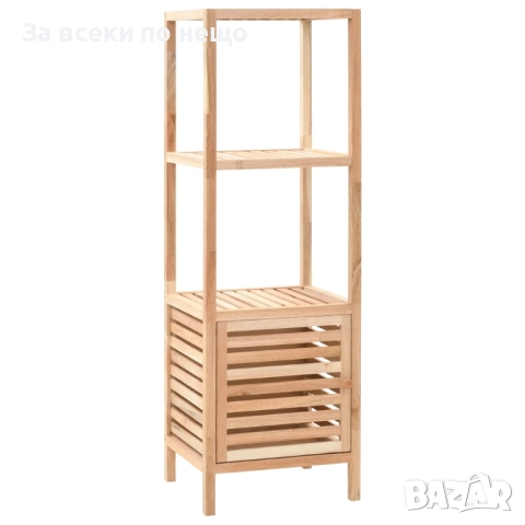 Шкаф за съхранение за баня, орех масив, 39,5x35,5x123 см Код P1084, снимка 8 - Шкафове - 51437459