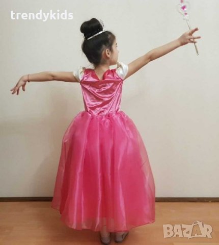 Разкошна рокля на Спящата красавица и Белл+подарък коронка , снимка 5 - Детски рокли и поли - 28468672