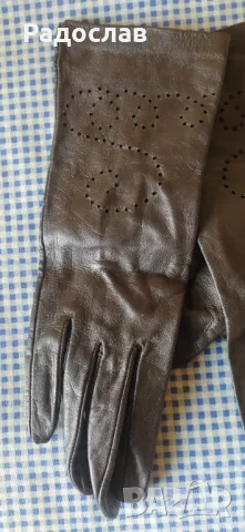 дамски кожени ръкавици стара изработка , снимка 3 - Ръкавици - 47502832
